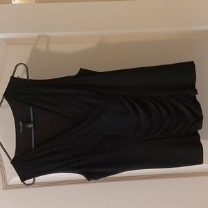 Black v-neck shell top